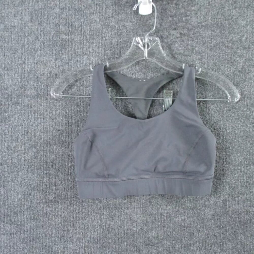 Lululemon Sports Bra Adult 6 Gray Twist and Toil LW1BCBS Womens *Read